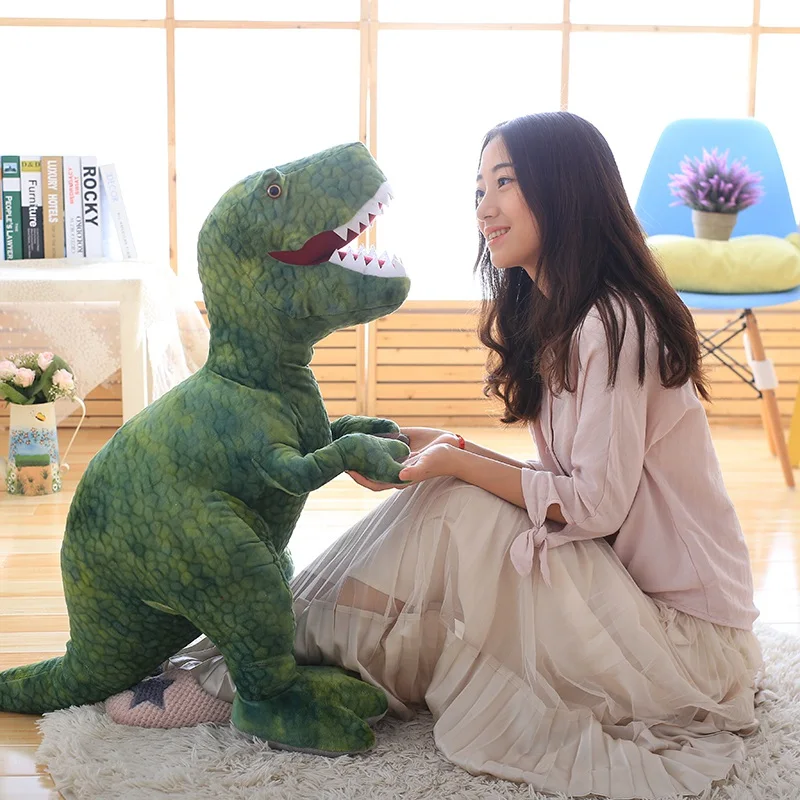 50 cm-110 cm Simulazione Dinosauro Peluche Animali di Peluche Peluche Dinosauro Cuscino Tyrannosaurus Rex Bambole Per Bambini Ragazze Regali
