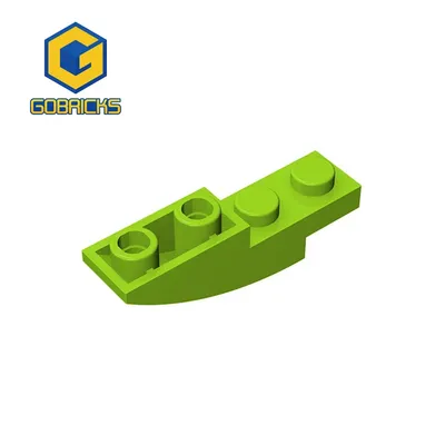 Gobricks Ziegel 1x4x1 Slope Gebogen 4x1 Invertierte Teile 13547 Bausteine DIY Erleuchten Lernspielzeug Erwachsene Moc Modell Image