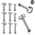 1 stück Titan Kristall Labret Ringe Lip Monore Piercings Edelstein Ohr Stud Knorpel Tragus Barbell