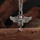 Silver-Plated Cute Pet Cat Wings Animal Pendant Necklace Women's Personalized Fashion Jewelry Couple