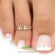 Name Toe Rings Personalized Jewelry Custom Nameplate Rings For Women Rose Gold Anillos Beach Bijoux
