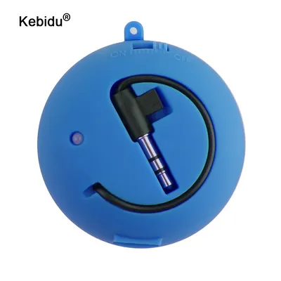 kebidu 3.5mm Jack Mini Speakers Music Player Stereo Hamburg Type Telescopic Plug-in Audio Speaker For Samsung Phone PC Portable
