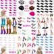 NK Official Mix Style 1/6 Doll Sunglasses Dressing Up Accessories Shoes For Barbie Doll Dollhouse