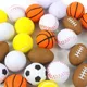 5 Stück Squeeze Ball Stress abbau Spielzeug 4cm Fußball Basketball Baseball Tennis weich matschig