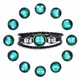 Mode Leucht 12 Konstellation Armband Sternzeichen Perlen Leder Armreif Armbänder Für Frauen Punk