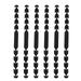 6pcs Adjustable Mask Ear Strap Hooks Silicone Mask Rope Extension Buckle Mask Accessories (Black)