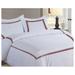 YhbSmt Soft Brushed 600TC Egyptian Cotton Duvet Cover Set With 3-Line Embroidery. Size:Emperor Color:Burgundy