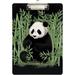 Hyjoy Panda Bear Black Clipboard - Durable Clipboards with Low Profile Metal Clip for Nurses School Office A4 Size 9 x 12.5 Acrylic Clip Boards