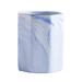 Marble ceramic pencil cup durable makeup brush holder for decoration office school classroom home-Blue tracing