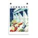 Berlin Germany. Brandenburg Gate 1936. Unframed Vintage Travel Poster