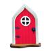 FNGZ Hangs Clearance Promo Miniature Gnome Home Window and Door for Trees Yard Art Garden Sculpture Decor Red