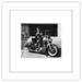 Gallery Pops Elvis Presley - Harley Davidson Motorcycle Photo Wall Art White Framed Version 12 x 12