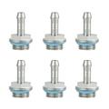 6Pcs Hose Fitting Connector Water Cooling Two Touch Fitting Connector Threaded Fittings for PC Cooling Kit