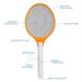 Cordless Rechargeable Electric Fly Mosquito Swatter Bug Zapper Racket Insects Killer Orange