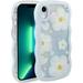 Case for iPhone XR (6.1 inch) TPU Kawaii Shockproof Protective Cover Case for Women Girls Cute Phone Case for iPhone XR Baby Blue - Flowers