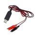 Qisuw Universal 2m USB 5V to 1.5V Power Supply Clip Cable AAA AA C D Size Battery Eliminator Replace 1pc 1.5V Battery