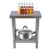 ZhdnBhnos Stainless Steel Work Table 2 Layers Commercial Heavy Duty Kitchen Prep Work Table for Restaurant Home and Hotel