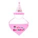 2pcs Pet Dog Puppy Bibs Pet Triangle Scarfs Hat Set Birthday Party Decor Gift for Larger Medium Small Dogs (Pink)