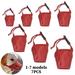 KLZO The New Spot Against Bite Dog Mouth Set Of Adjustable Call Against Eating Dog Masks 7pcs Dog Mask Red