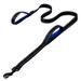 Heavy Duty Dog Leash with 2 Comfortable Padded Handles Reflective Walking Lead for Large Medium & Small Breed Dogs-Black heavy blue