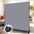 Room Divider Single Fabric Panel Privacy Screen W/Wheel 71 X 72 Wide Portable Wall Divider for Room Separation Upgrade Room Divider Screen 6 FT Partation Room Dividers for Home Office School