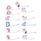 OUNONA 12pcs Small Unicorn Straw Covers Straw Cover Caps Adorable Animal Toppers for Drinking Straws