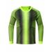 Yeahdor Kids Boys Soccer Goalkeeper Uniform Padded Goalie Shirt Football Training Quick-Dry Tops Long Sleeve T-shirt Fluorescent Green 13-14
