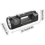 Pompotops Rechargeable LED Flashlights High Lumens Super Bright Double-Head Portable Flashlight Super Bright Handheld Spotlight High Lumens LED Flashlight Large Battery Long Lasting Powerful