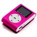 Radirus MP3 Player Portable Metal Clip-on Music Player with LCD Screen Rose Red TF Card Support