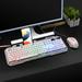 Dgankt Bluetooth Keyboard And Mouse T25 Gme Luminous 104 Key Mouse nd Keybord Set Wired Metl Pnel Mechnicl Hnd Feeling E-sports Mouse nd Keybord Set With Mobile Phone Brcket