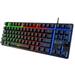 Radirus GK-10 USB Wired Gaming Keyboard Colorful Backlight 87 Keys Ergonomic Design Black