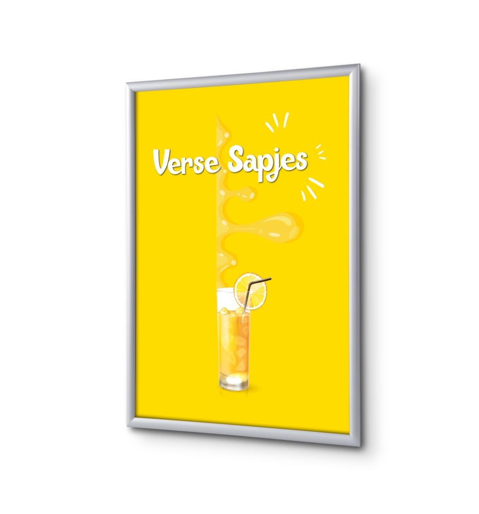 SHOWDOWN Displays Showdown Klapprahmen - DIN A4 - Komplett-Set - Vers Fruitsap Niederländisch - Gelb/Silber Image