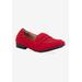 Wide Width Women's Trish Flat by Ros Hommerson in Red Kid Suede (Size 7 1/2 W)