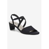 Extra Wide Width Women's Liza Sandal by Ros Hommerson in Black Micro (Size 7 1/2 WW)