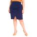 Plus Size Women's The 365 Suit Wrap Pencil Skirt by ELOQUII in Ocean Cavern (Size 20)