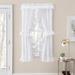 Wide Width Stacey Curtain Ruffled Priscilla by Ellis Curtains in White (Size 54" W 63" L)