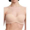 Chantelle Womens Easy Feel Norah Bandeau T-Shirt Bra - Beige Polyamide - Size 36D