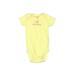 Carter's Short Sleeve Onesie: Yellow Bottoms - Size 3 Month