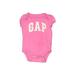 Baby Gap Short Sleeve Onesie: Pink Print Bottoms - Size 0-3 Month