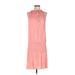 Melissa Odabash Casual Dress - DropWaist Crew Neck Sleeveless: Pink Print Dresses - Women's Size Small