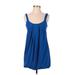 Moda International Casual Dress - Popover: Blue Solid Dresses - Women's Size X-Small