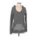 Calvin Klein Performance Pullover Hoodie: Gray Tops - Women's Size Medium