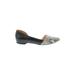 Cole Haan Flats: D'Orsay Chunky Heel Casual Black Snake Print Shoes - Women's Size 7 1/2 - Pointed Toe