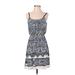 Maurices Casual Dress - Mini Scoop Neck Sleeveless: Blue Dresses - Women's Size X-Small