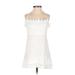Princess Polly Casual Dress - Mini Square Sleeveless: White Print Dresses - Women's Size 4