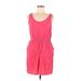 Mossimo Supply Co. Casual Dress - Mini Scoop Neck Sleeveless: Pink Print Dresses - Women's Size Large