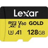 Lexar 128GB Professional GOLD UHS-II microSDXC Memory Card LMSGOLD128G-BNNNG