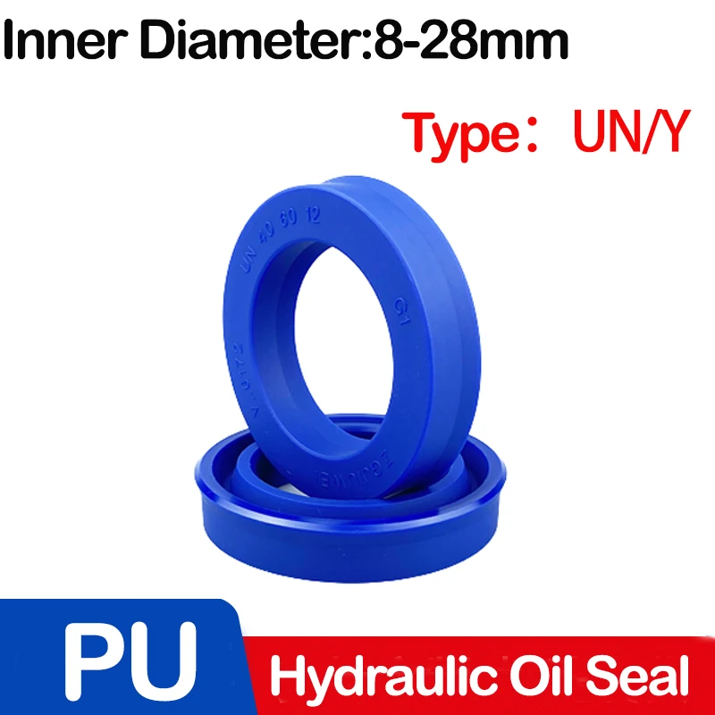 Joint hydraulique d'arbre radial UN (IDxODxTHK), ID 8-28MM, tige de Piston d'arbre de Piston en polyuréthane, joint torique en U à lèvre unique