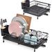 KINGRACK Large Capacity Stainless Steel Dish Rack Stainless Steel in Gray | 13.1 H x 6.1 W x 13 D in | Wayfair WK810374-2