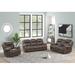 Red Barrel Studio® Anjay 3 Piece Faux Reclining Living Room Set Faux Leather in Brown | 41 H x 79 W x 37 D in | Wayfair Living Room Sets